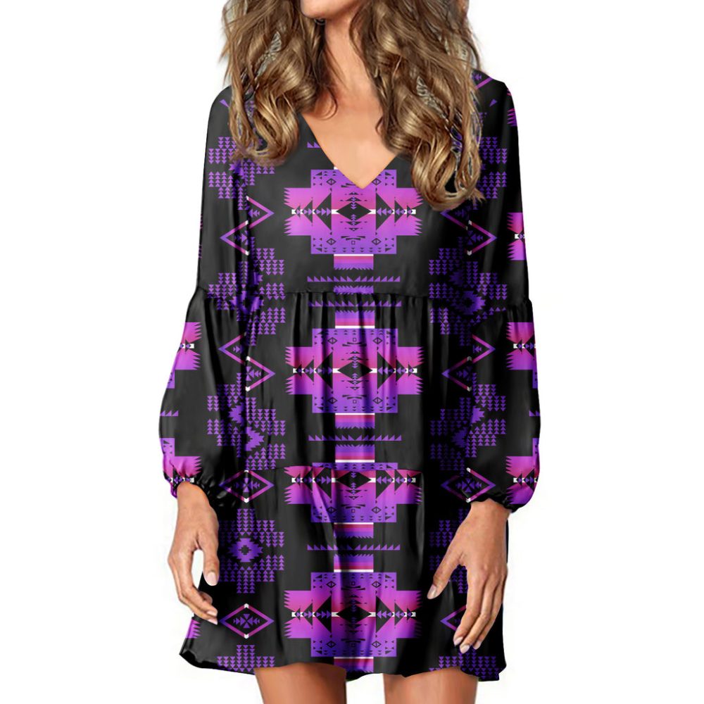 Native Tribes Pattern Native American Swing Dress