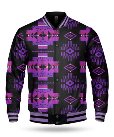 Tribes Pattern Baseball Jacket