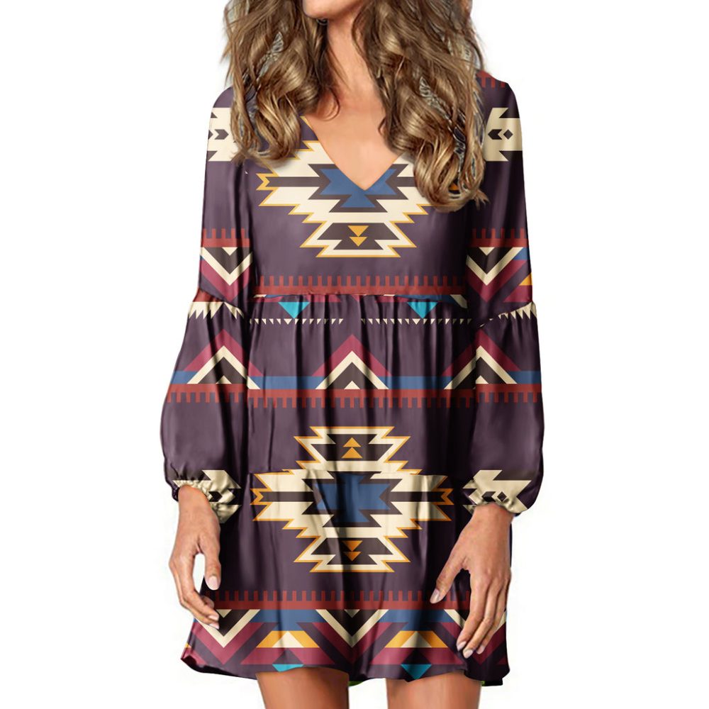 Native Tribes Pattern Native American Swing Dress