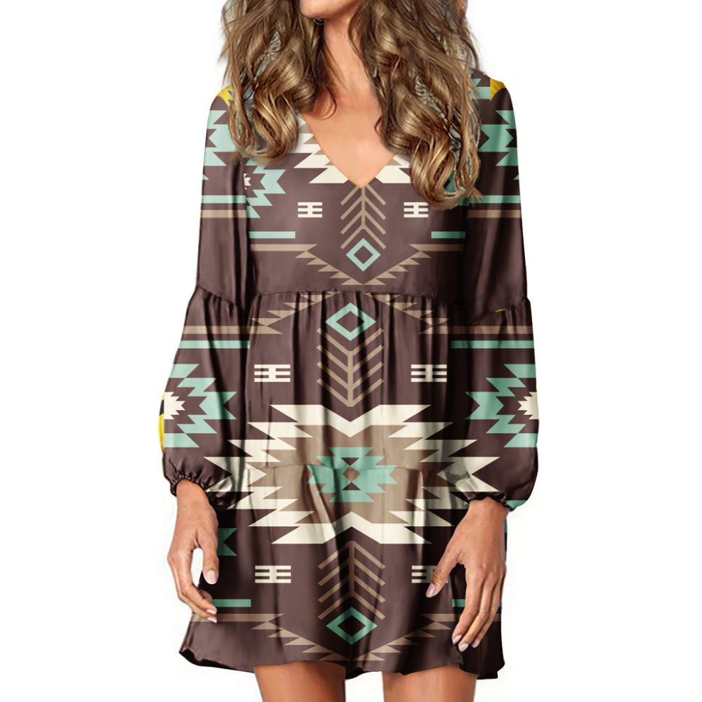 Native Tribes Pattern Native American Swing Dress