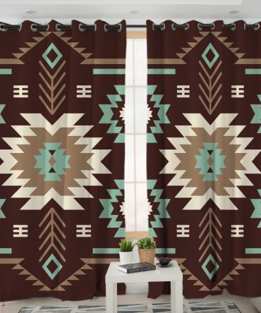 Pattern Native American Living Room Curtain