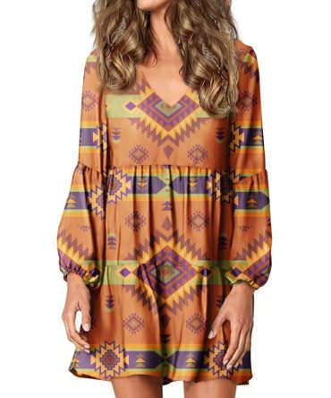 Native Tribes Pattern Native American Swing Dress