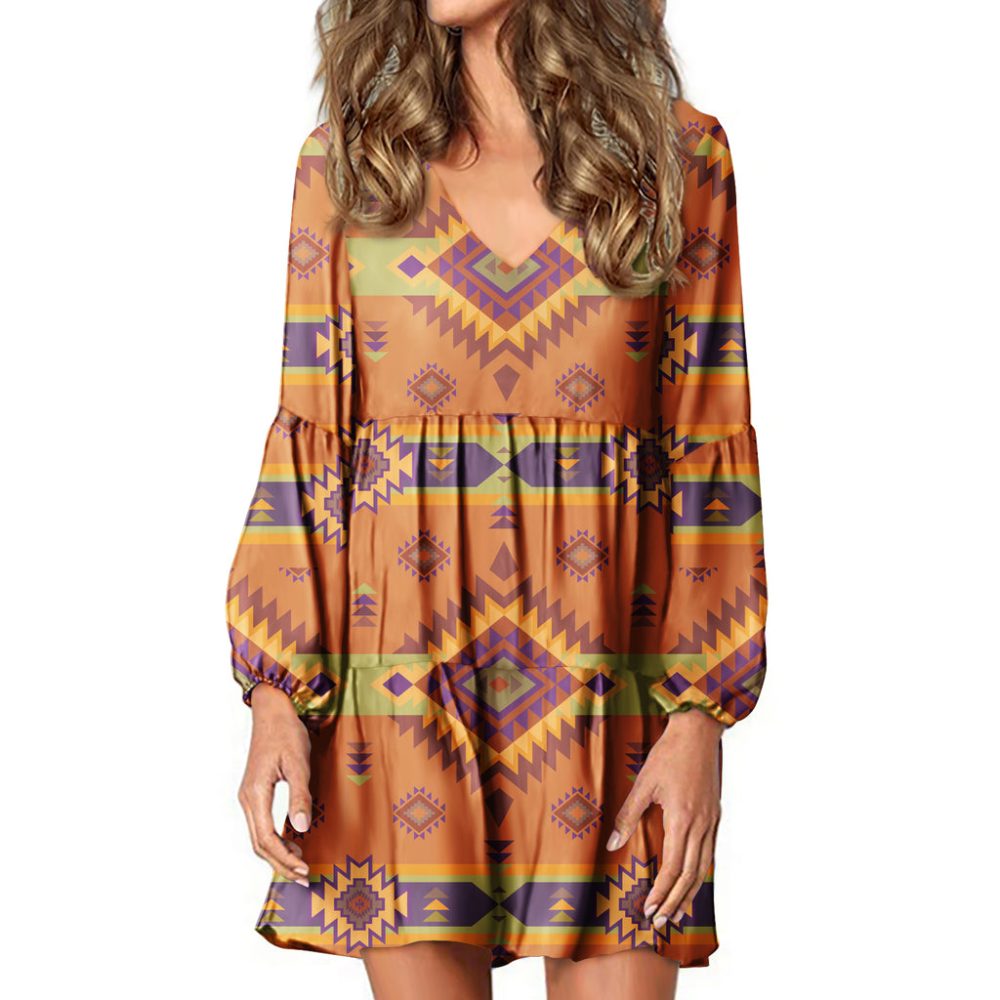 Native Tribes Pattern Native American Swing Dress