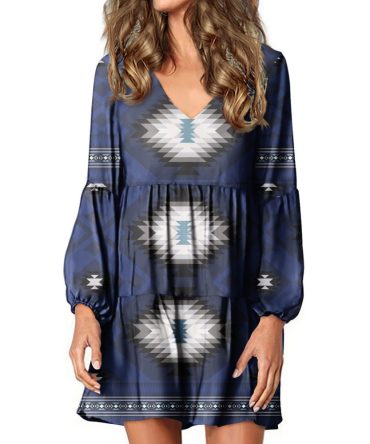 Native Tribes Pattern Native American Swing Dress