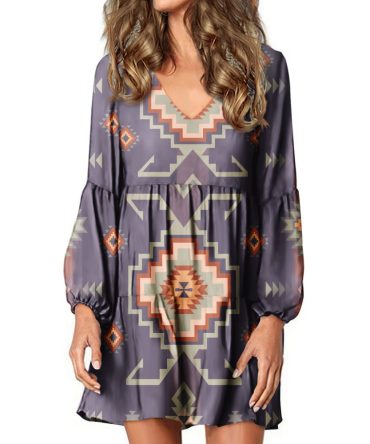 Native Tribes Pattern Native American Swing Dress