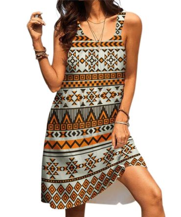 American Native Sleeveless Beach Dress