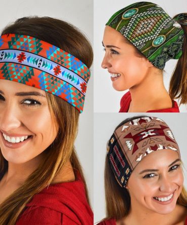 Geometry Pattern Red Native American Bandana 3-Pack