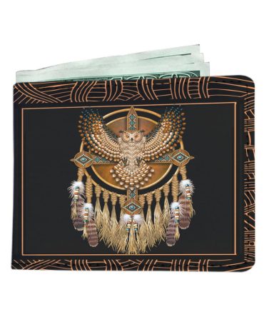 Golden Owl Dreamcatcher Native American Pride Wallet