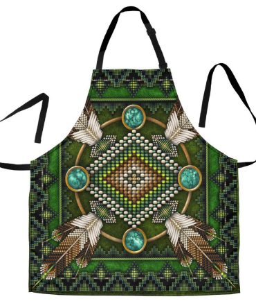 Green Mandala Native American Apron