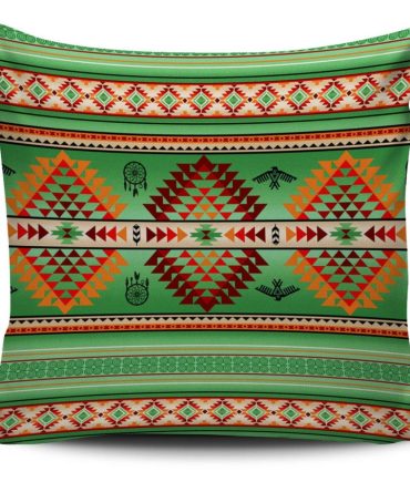 Green Thunderbirds Dreamcatcher Native American Pillow Covers