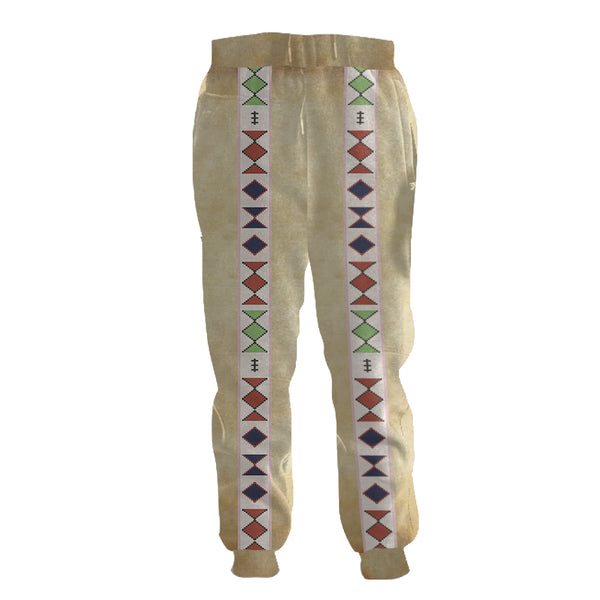 Grey Pattern Native Sweatpants - Image 2