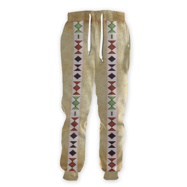 Grey Pattern Native Sweatpants - Image 3