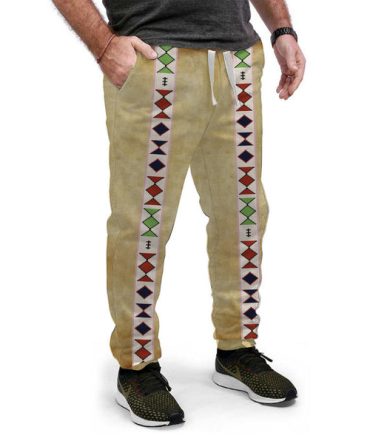 Grey Pattern Native Sweatpants