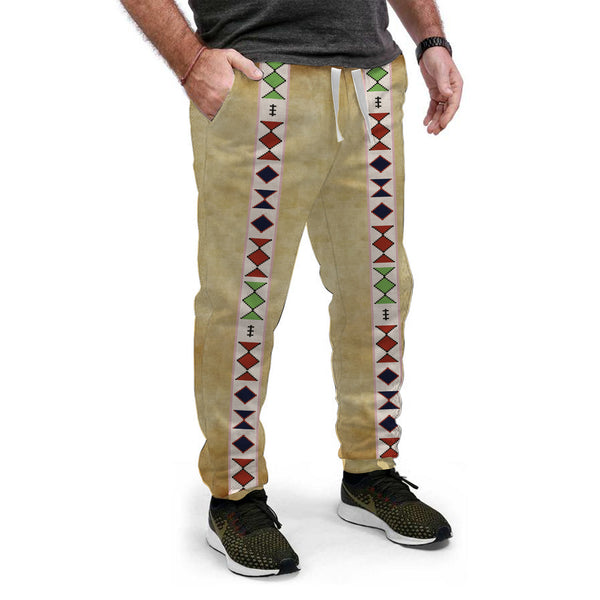 Grey Pattern Native Sweatpants