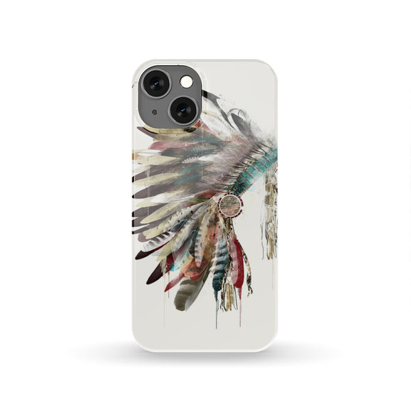 Headdress With Feathers Native Phone Case - Image 2