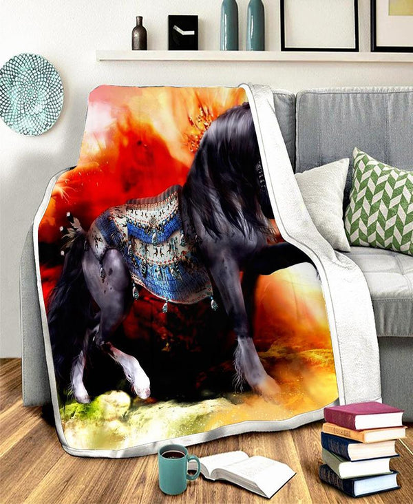 Horse Fleece Blanket - Image 2