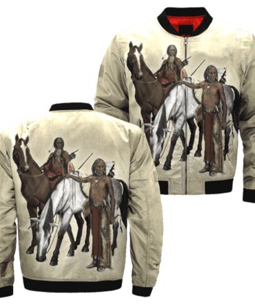 Horse Great Plains Indians Native Americans Bomber Jacket