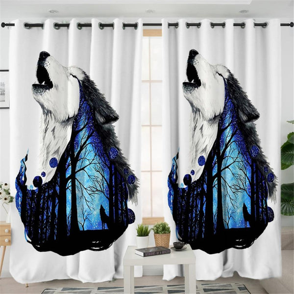 Howling Wolf Native American Design Window Living Room Curtain no link - Image 3