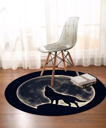 Howling Wolf Round Carpet