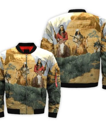 Hunting Native American Bomber Jacket