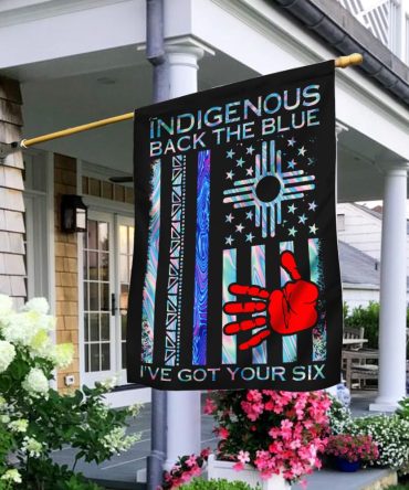 Indigenous Back The Blue Flag