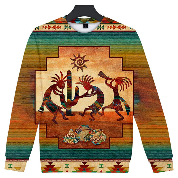 Kokopelli Myth Native American 3D Sweatshirt - Image 2