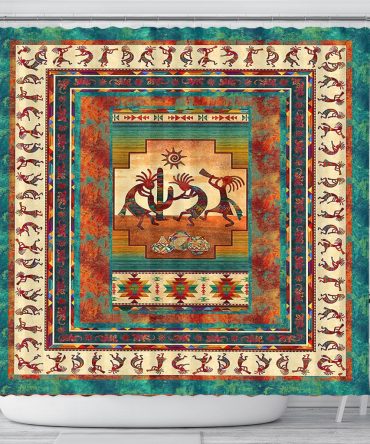 Kokopelli Myth Native American Shower Curtain
