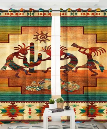 Kokopelli Native Amercan Living Room Curtain