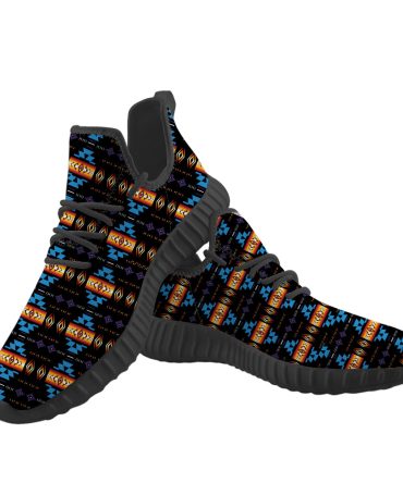 Light Blue Native Tribes Pattern Native American Yeezy Shoes
