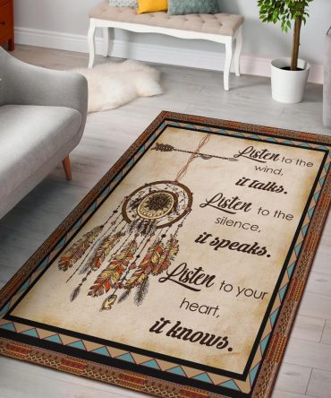 Listen To The Wind It Talks Native American Area Rug