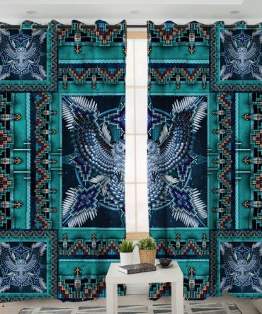 Thunderbird Mandala Native American Living Room Curtain