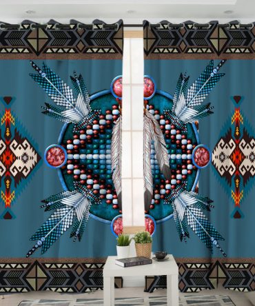 PatternBlue Mandala Living Room Curtain