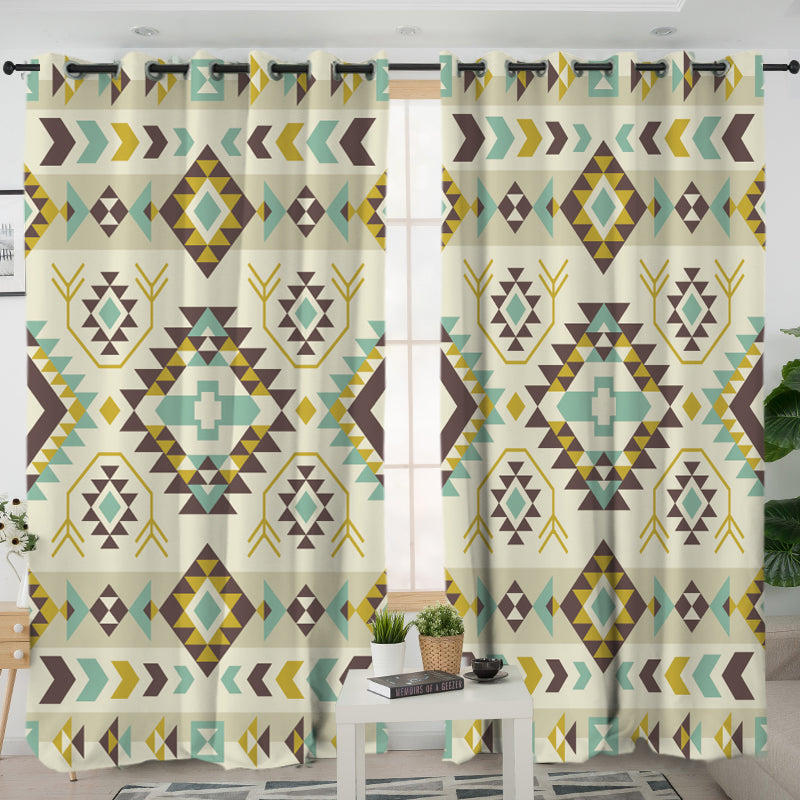 Pattern Native American Living Room Curtain