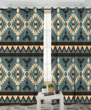 Pattern Native American Living Room Curtain
