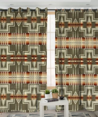 Pattern Native American Living Room Curtain
