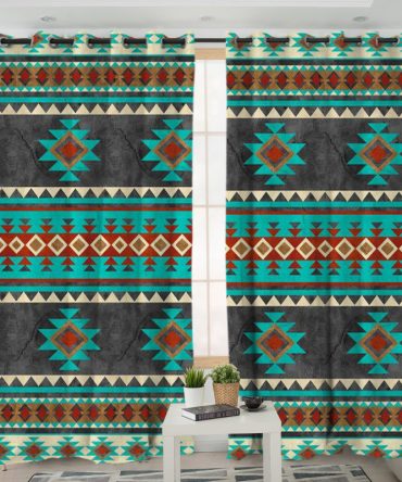Pattern Native American Living Room Curtain