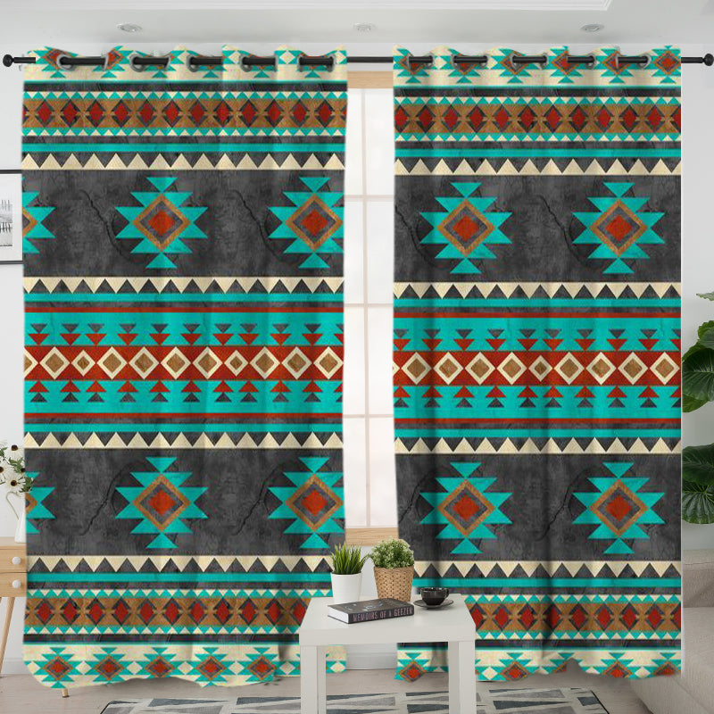 Pattern Native American Living Room Curtain