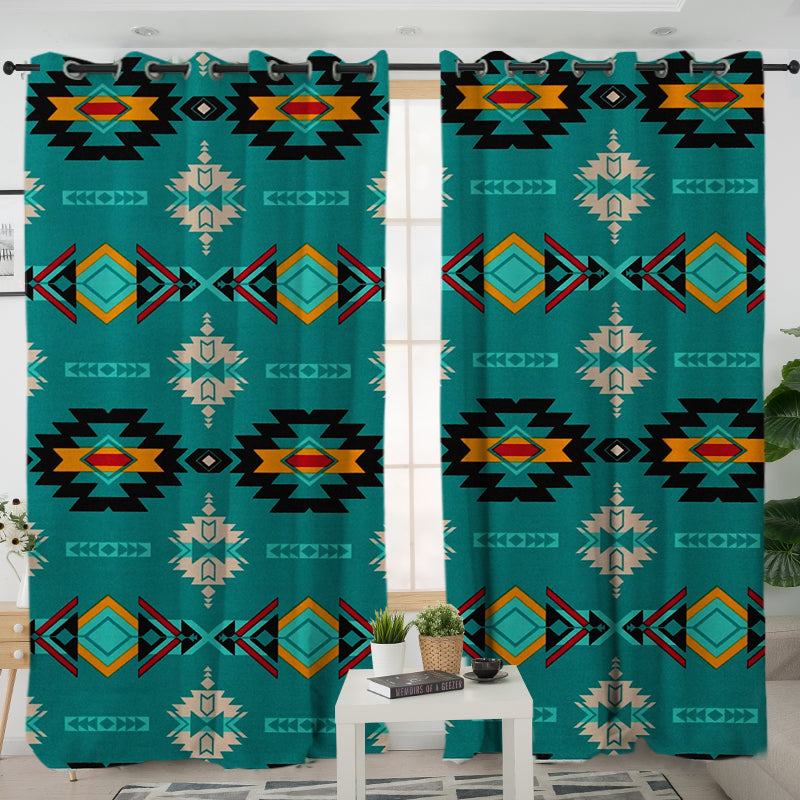 Pattern Native American Living Room Curtain