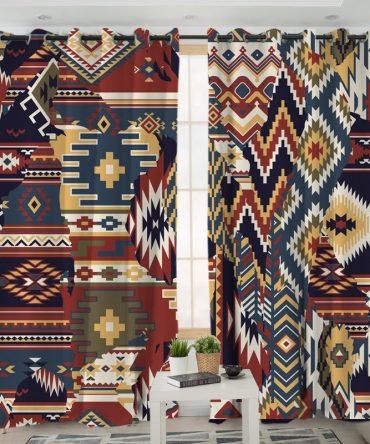 Pattern Native American Living Room Curtain