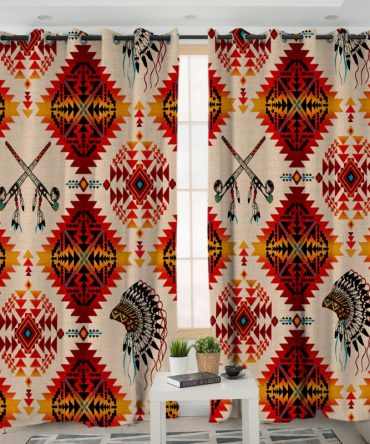 Pattern Native American Living Room Curtain