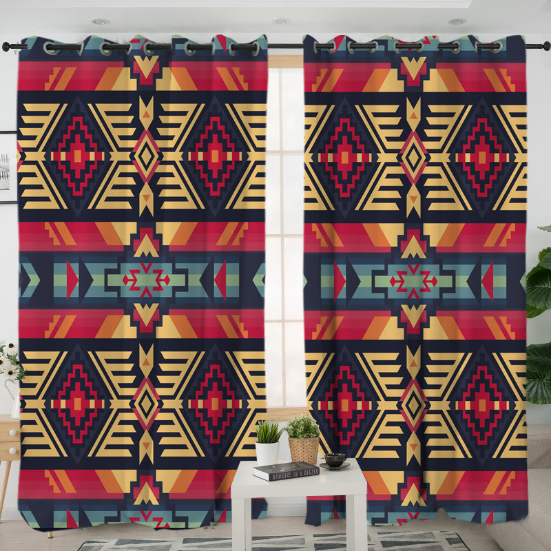 Pattern Native American Living Room Curtain