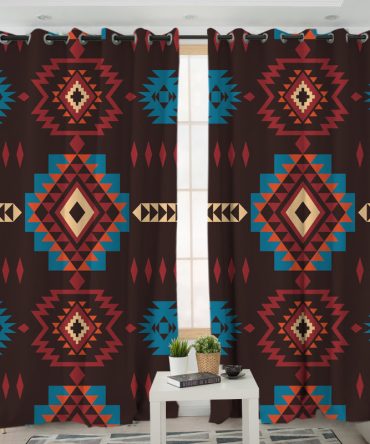 Pattern Native American Living Room Curtain