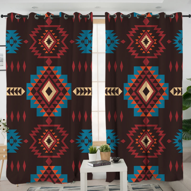 Pattern Native American Living Room Curtain