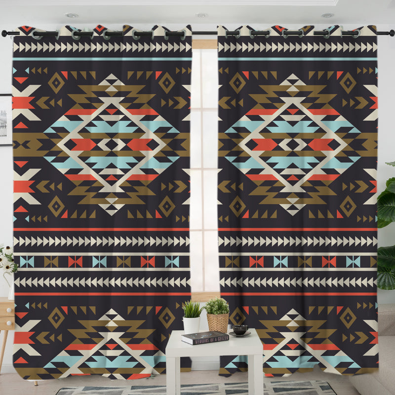 Pattern Native American Living Room Curtain