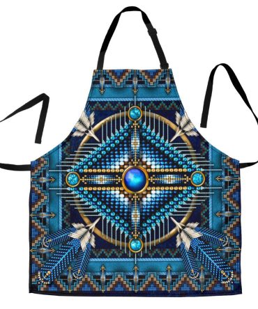 Mandala Blue Native American Apron