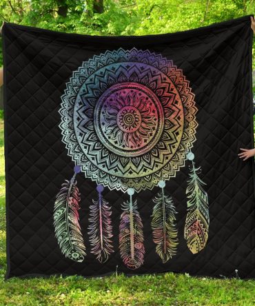 Mandala Dreamcatcher Native American Premium Quilt
