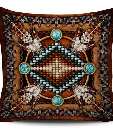 Mandalal Brown Tribe Native American Pillow Covers