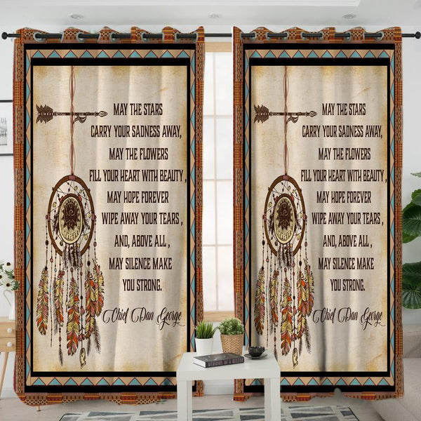 May The Stars Carry Your Sadness Away Native American Living Room Curtain - Image 3