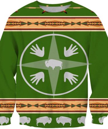 Medicine Wheels Bisons Native American 3D Sweatshirt