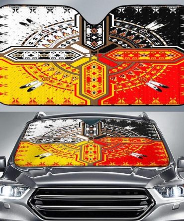 Medicine Wheels Native American Design Auto Sun Shades